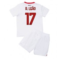 Fotbalové Dres AC Milan Rafael Leao #17 Dětské Venkovní 2022-23 Krátký Rukáv (+ trenýrky)